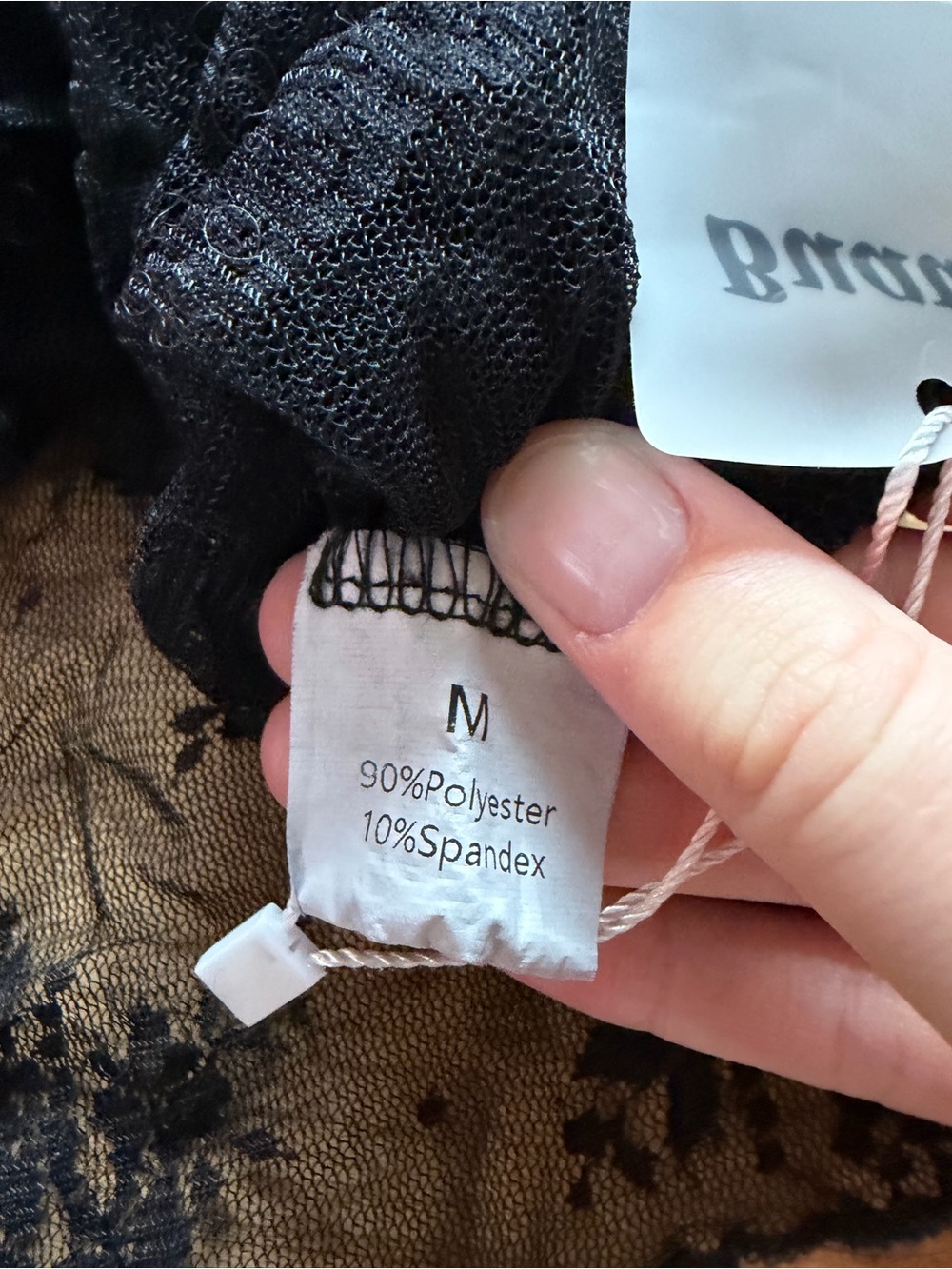 Buauty Black Sheer Lace Long-Sleeve Top - Picture 4 of 4